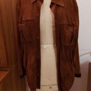 Marcello Pampaloni MSRP $1200 Butter-Soft Suede Jacket.